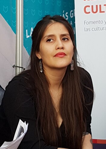 Daniela Catrileo en la Feria