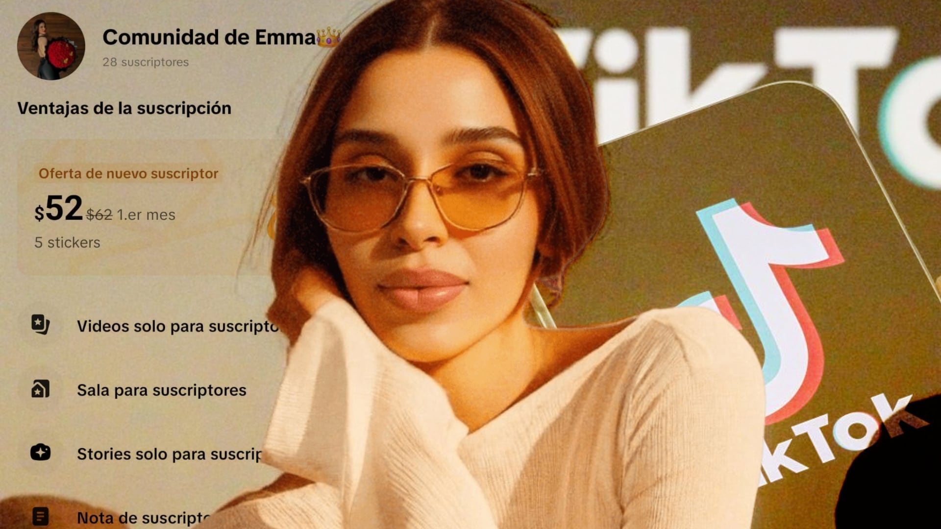 Emma Coronel Aispuro realiza transmisiones en vivo en la plataforma TikTok donde ofrece suscripciones pagadas a sus seguidores. (Especial Infobae México)