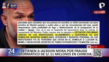 Allanan vivienda de Jackson Mora durante operativo por presunto millonario desvío de fondos municipales. Captura: 24 horas.