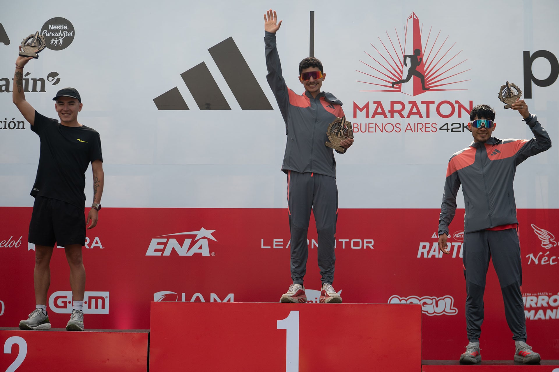 Ignacio Erario, Ignacio Reyes y Esteban Angulo integraron el podio argentino en la clasificación masculina