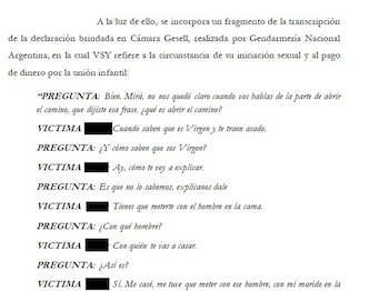 Fragmento de la cámara Gesell de la víctima de San Juan