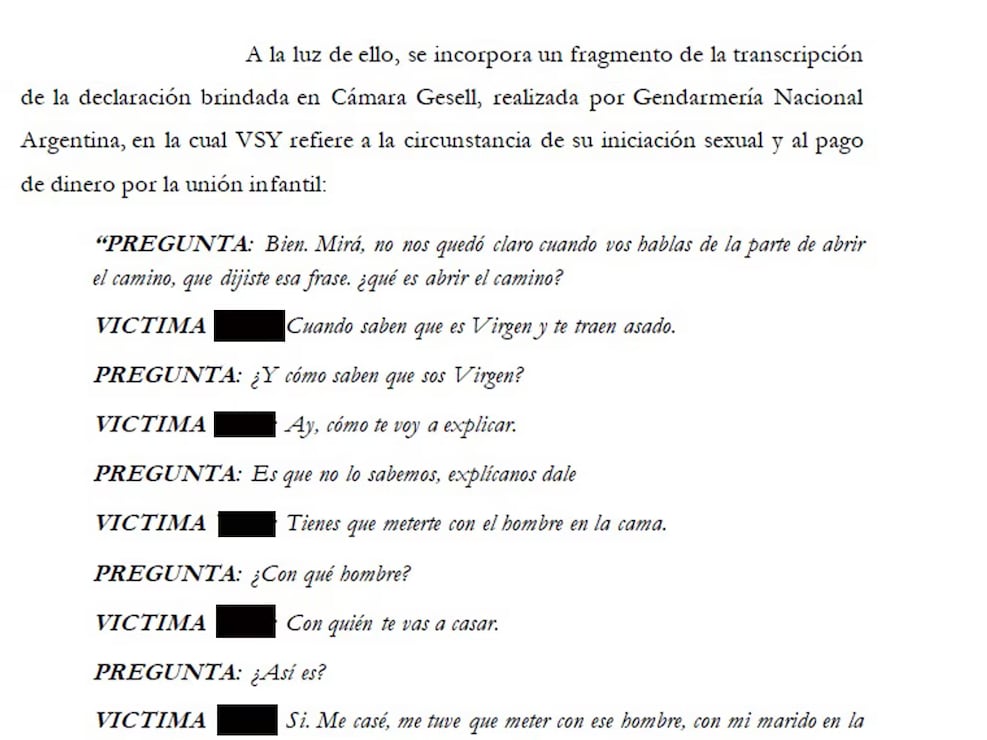 Fragmento de la cámara Gesell de la víctima de San Juan