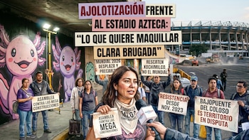 Contra la “ajolotización”: colectivos denuncian maquillaje urbano de Clara Brugada por el Mundial 2026