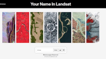 Puedes escribir el nombre que desees (science.nasa.gov/specials/your-name-in-landsat/)