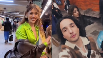 Captan a Danna en el metro de Nueva York grabando para TikTok: internautas aseguran que nadie la reconoció