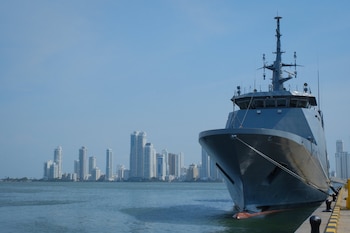 El ARC 24 de julio, incorporado recientemente por la Armada Colombiana, culminará el montaje de su principal arma naval - crédito Presidencia