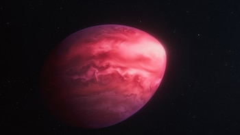 Un planeta con forma de