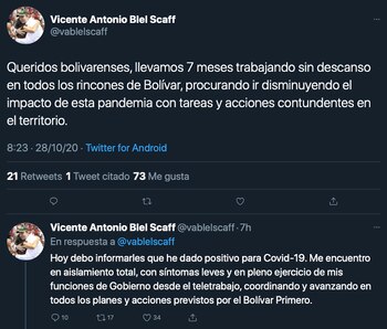 Gobernador de Bolívar confirma que