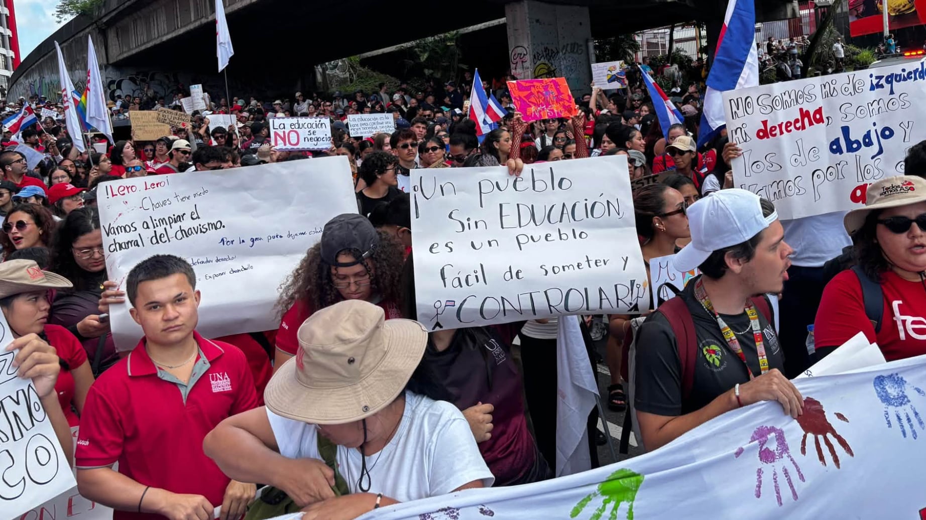 Costa Rica vive jornada de protestas: universitarios toman las calles contra recorte de más de USD 17 millones a las universidades públicas