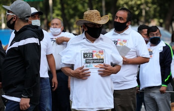 Familiares de los 72 migrantes