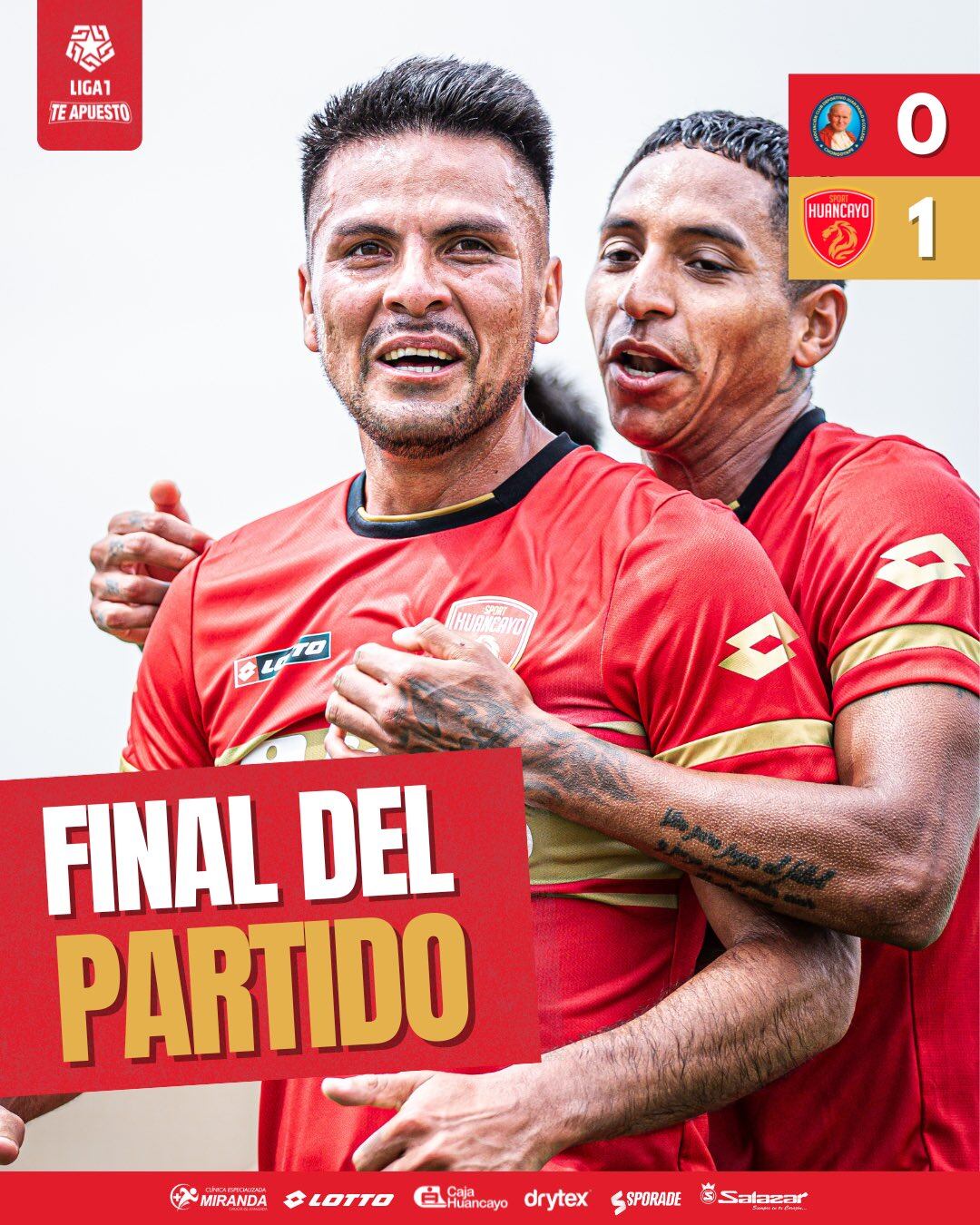 Sport Huancayo superó 1-0 a Juan Pablo II en la fecha 2 del Torneo Apertura 2025