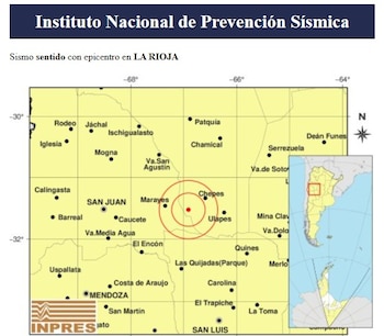 El epicentro del temblor se