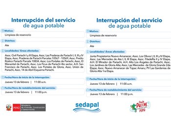 Publicación de Sedapal