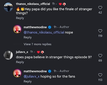 El comentario de Modine ante