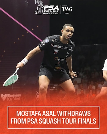 Mostafa Asal se retiró en semifinales del torneo parisino por una intoxicación.