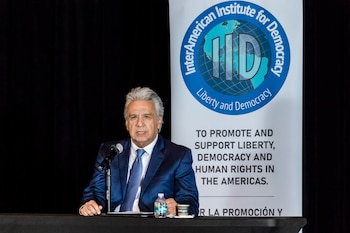 Lenin Moreno en conferencia desde