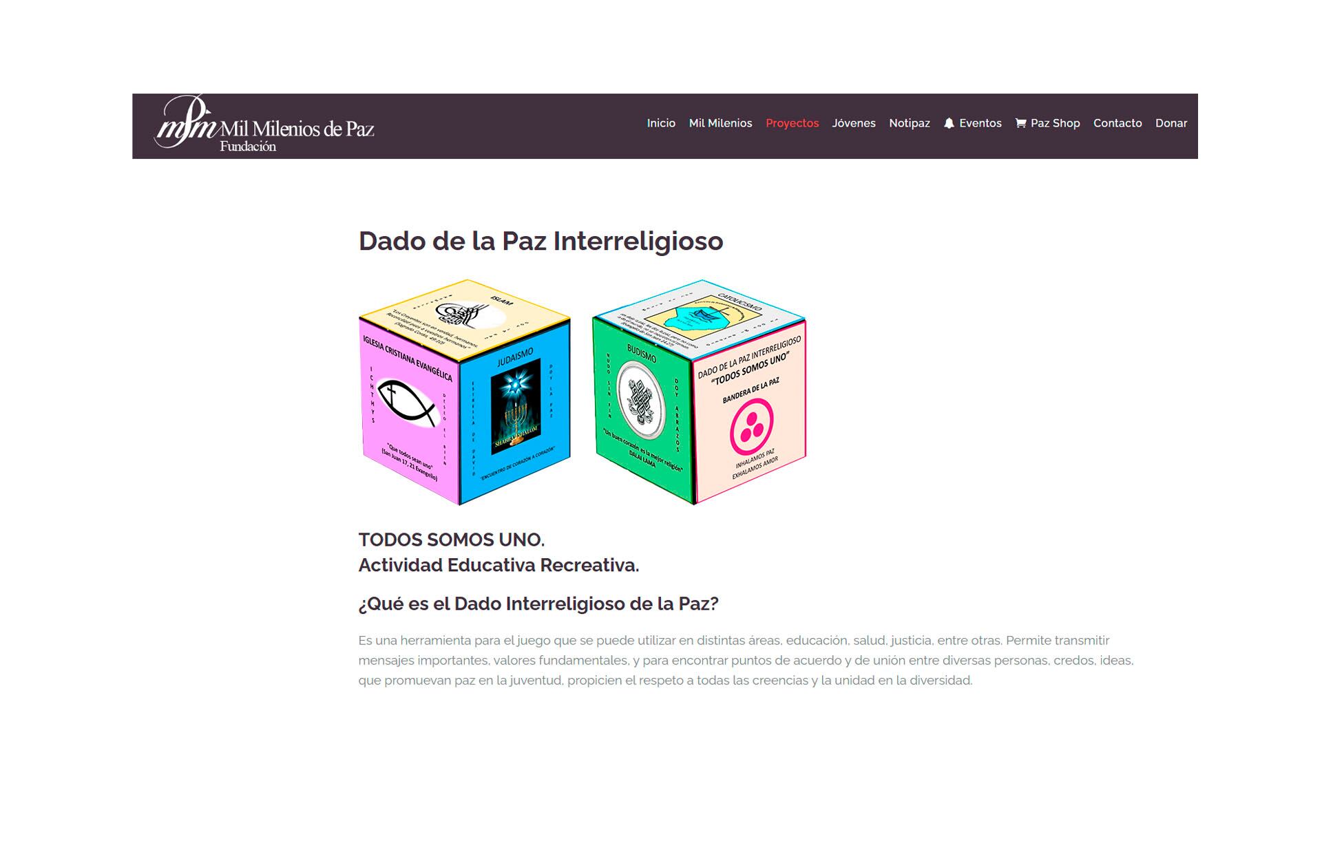 La iniciativa de la Fundación Mil Milenios de Paz