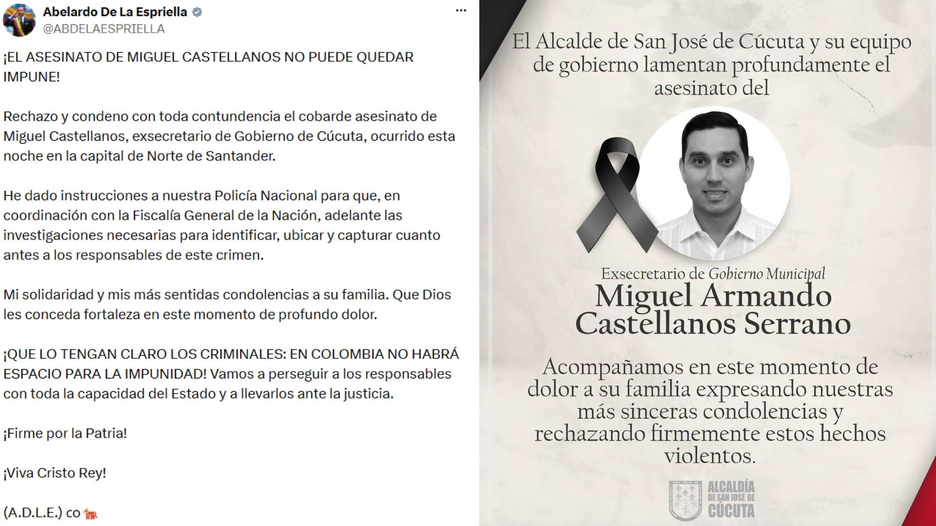 El Gobierno y la administración municipal rechazaron el homicidio y pidieron avanzar en las investigaciones. - crédito x