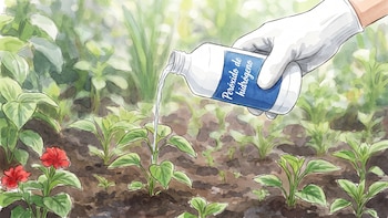 Peróxido de hidrógeno en plantas: cuándo sirve y qué cuidados exige