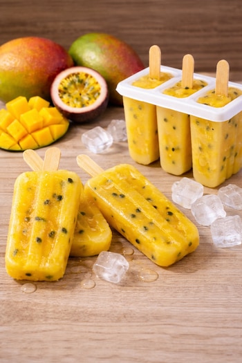 Helados caseros de mango y