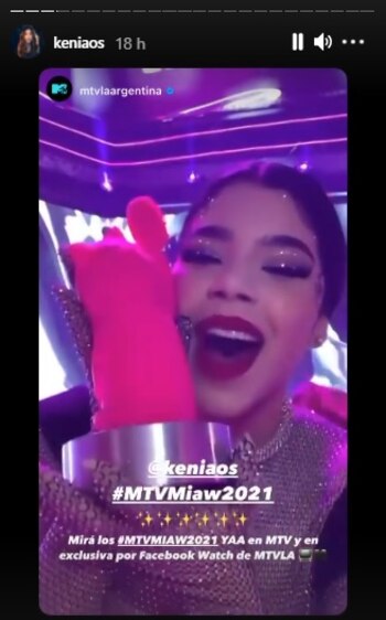 Durante la premiación, la influencer