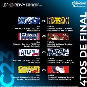 Horarios definidos para la liguilla