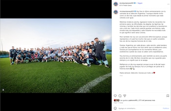 Capturas de posteos de compañeros de Selección a Messi