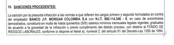 La sanción económica, menciona el auto, podría ser de hasta de 500 salarios si la entidad es declarada en el proceso - crédito suministrado a Infobae Colombia