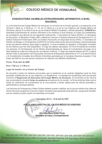 Médicos mantiene asamblesa informativas por despidos injustificados