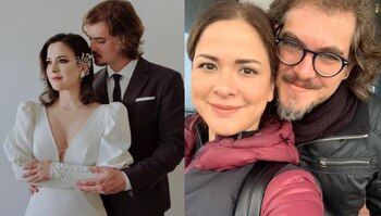 Karina Jordán y su esposo