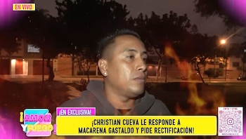 Cueva responde a Macarena Gastaldo en 'Amor y Fuego': "Está mintiendo". Captura: Amor y Fuego.