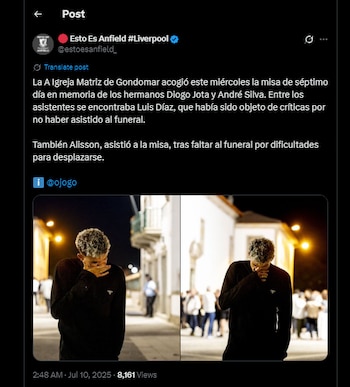 Así se refirió la página