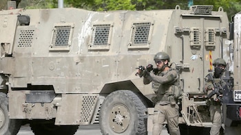 Heridos once palestinos en una