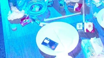 Los platos con la cocaína