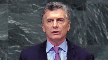 Mauricio Macri durante su discurso