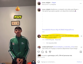Josué Zepeda buscaba reunir 80 mil pesos para asistir al Campeonato Mundial Sub-19, pero recibió una inesperada respuesta del campeón mexicano.