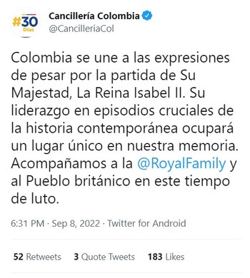 Trino borrado de la Cancillería