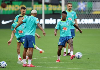 Vinicius en acción durante el