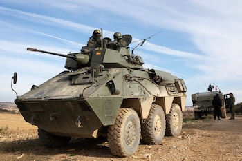 Imagen de un vehículo de Exploración de Caballería VEC del Ejército de Tierra