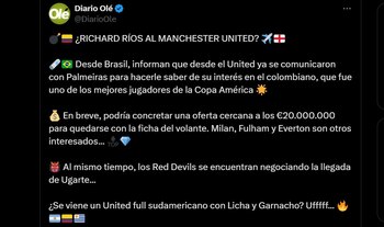 Manchester United avanzaría en la
