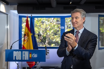 Alberto Núñez Feijóo, en la Junta Directiva Nacional del PP este jueves. (PP)