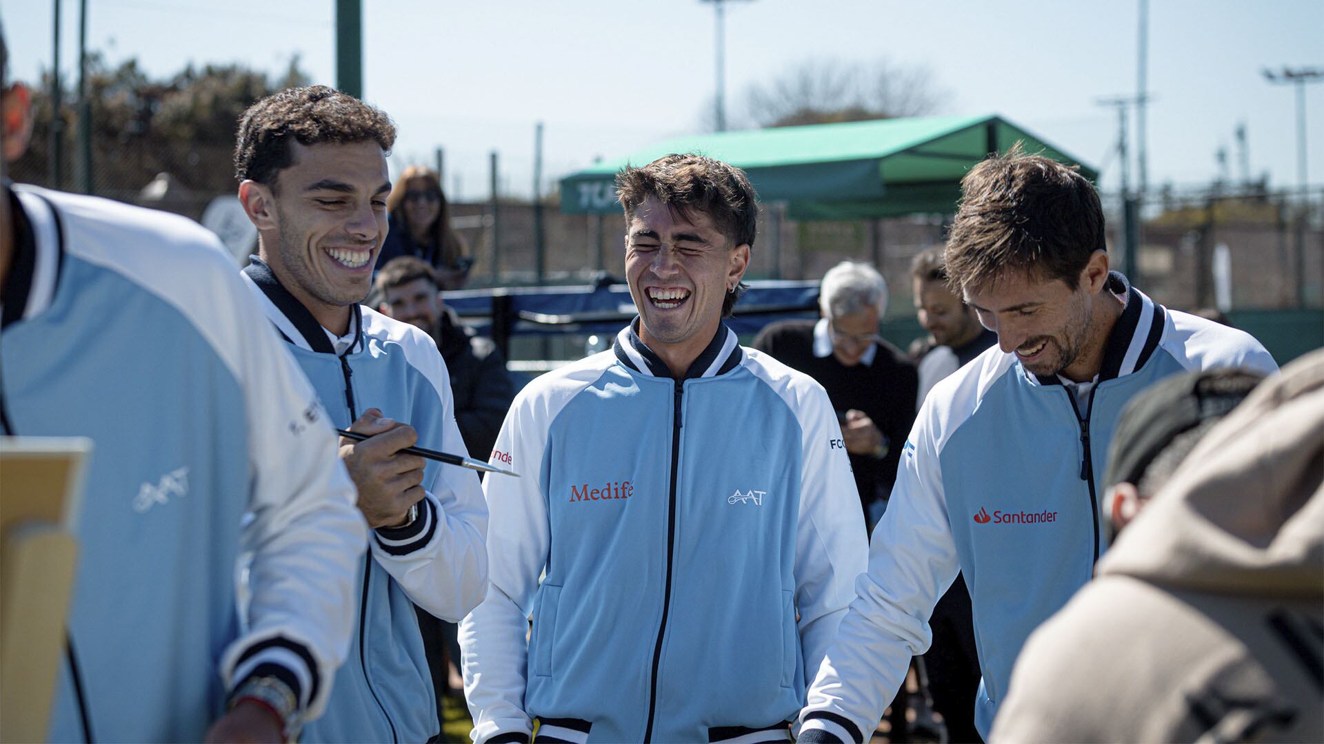 El conjunto argentino de Copa Davis tuvo su despedida en el Tenis Club Argentino en la antesala al viaje a los Países Bajos