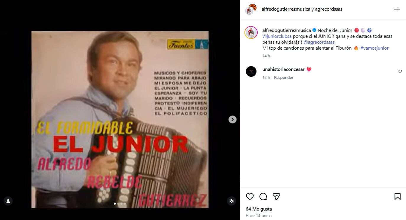 Gutiérrez le puso ritmo y sabor a la previa de la final - crédito @alfredogutierrezmusica/IG