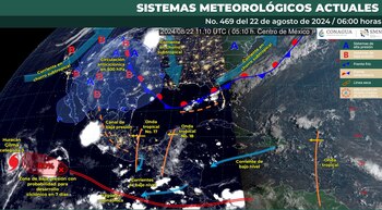 Estos sistemas meteorológicos influirán hoy