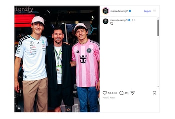 El posteo de Mercedes F1 sobre Messi (IG @mercedesamgf1)