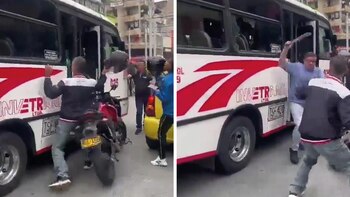 Un chofer de colectivo discutió