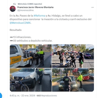 Metrobús realiza operativo para vigilar