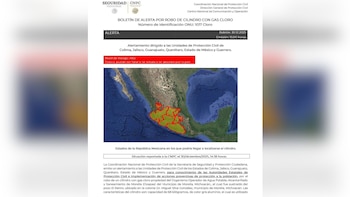 Comunicado oficial de las autoridades.