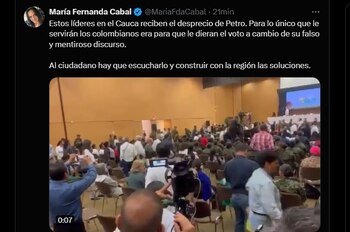 La senadora María Fernanda Cabal