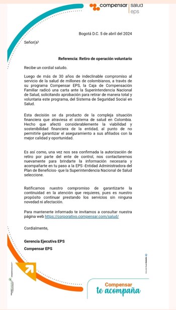 Carta de retiro voluntario de